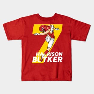 Harrison Butker Kansas City #7 // Cartoon style Kids T-Shirt